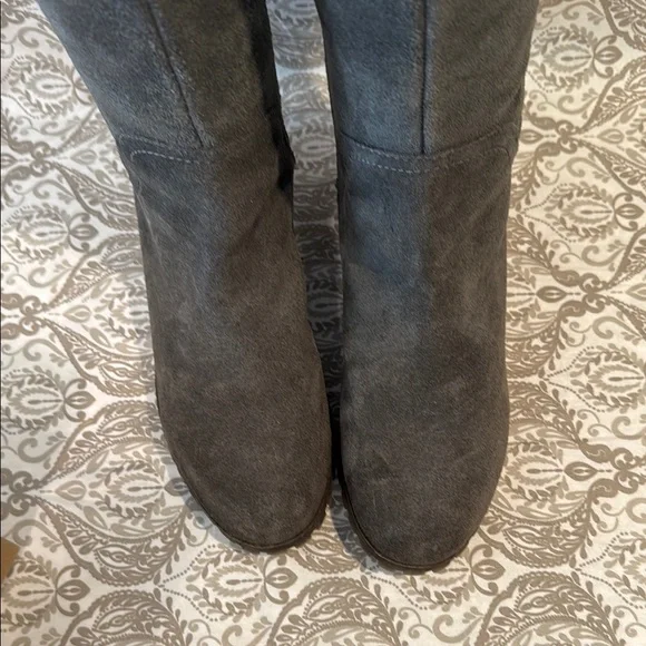Lucky Brand Gray  Suede HARLEEN Knee-High Boots - Picture 6 of 9